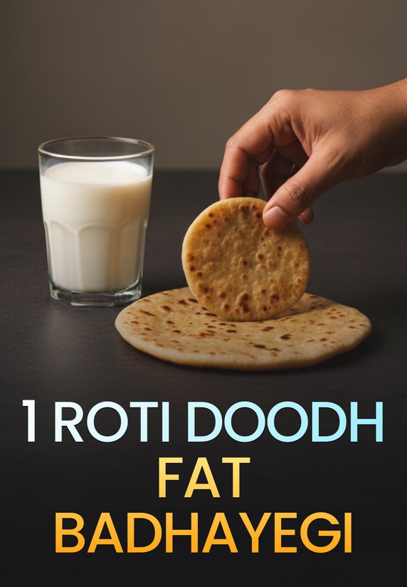 1 Roti Doodh Fat Badhayegi