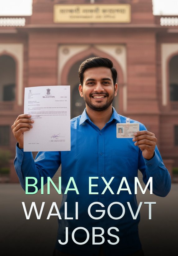 Bina Exam Wali Govt Jobs