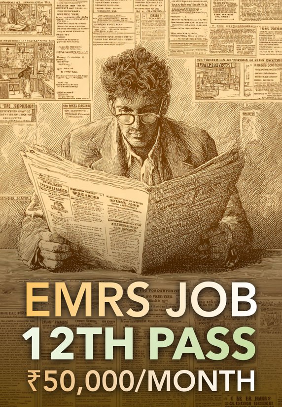 EMRS Job 12th Pass ₹50,000/month