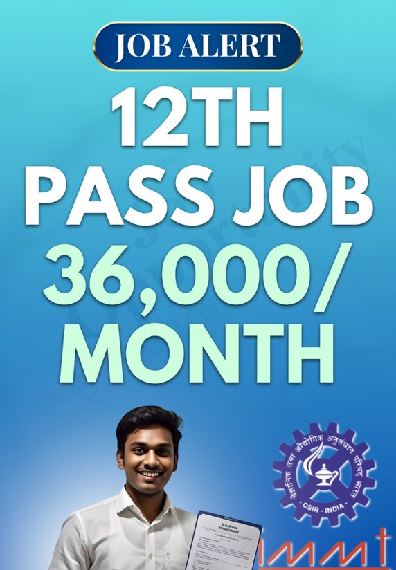 12th PASS Job 36,000/month