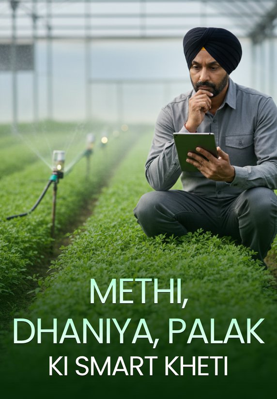 Methi-Dhaniya-Palak Ki Smart Kheti