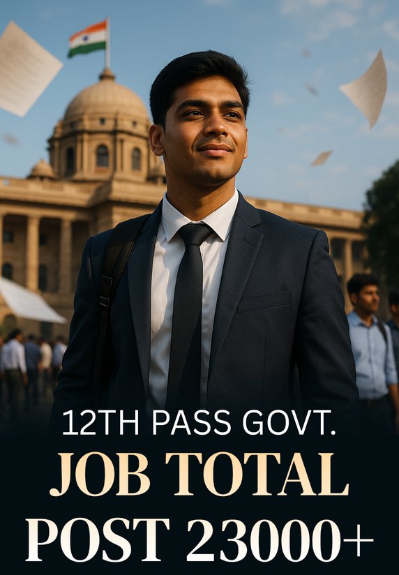 12th Pass Govt. Job Total Post 23000+