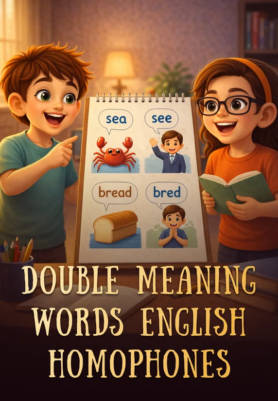 Double Meaning Words English HOMOPHONES | Easy English for Kids